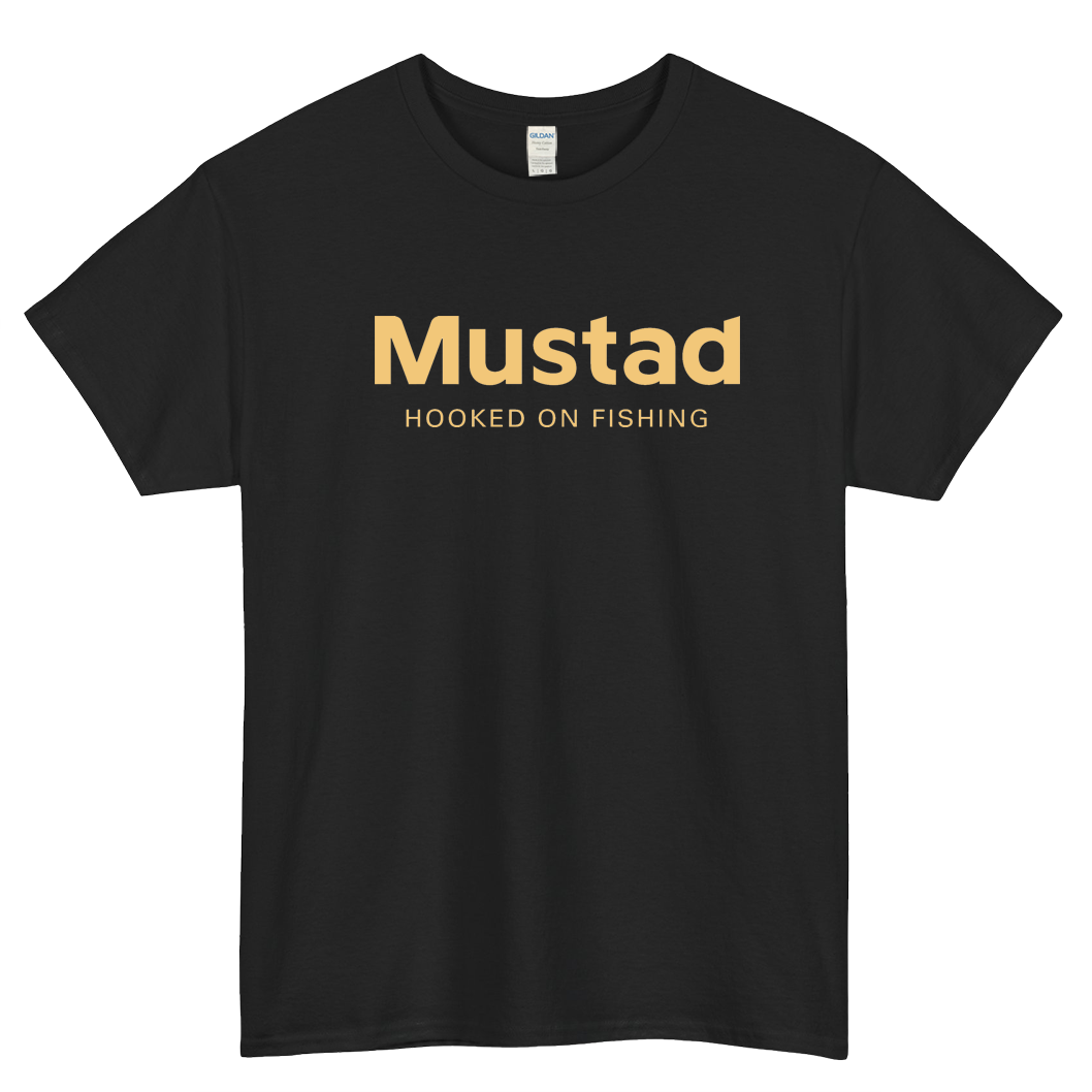 MUSTAD HOOKS FISHING LOGO short SLEEVE T SHIRT -P