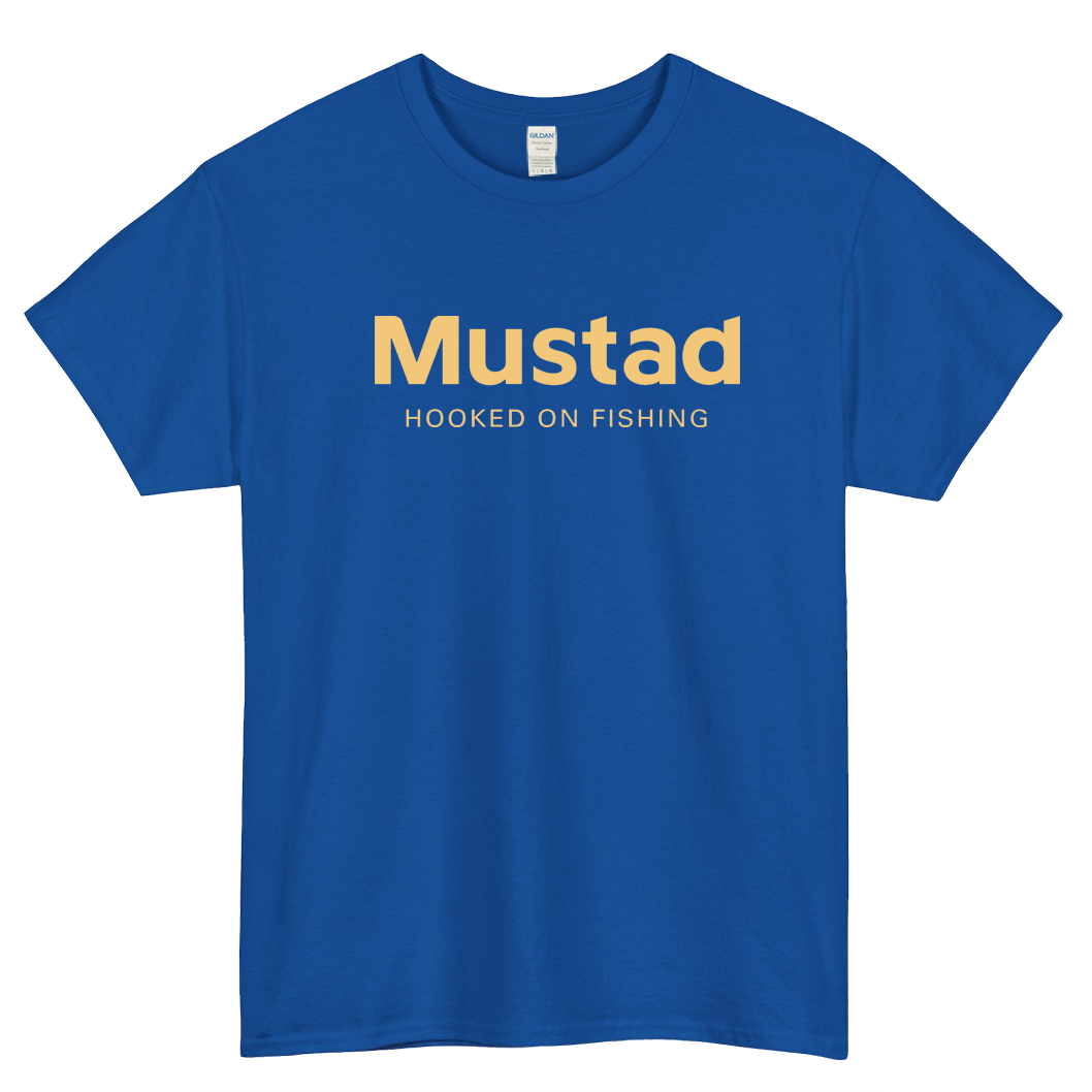MUSTAD HOOKS FISHING LOGO short SLEEVE T SHIRT -P
