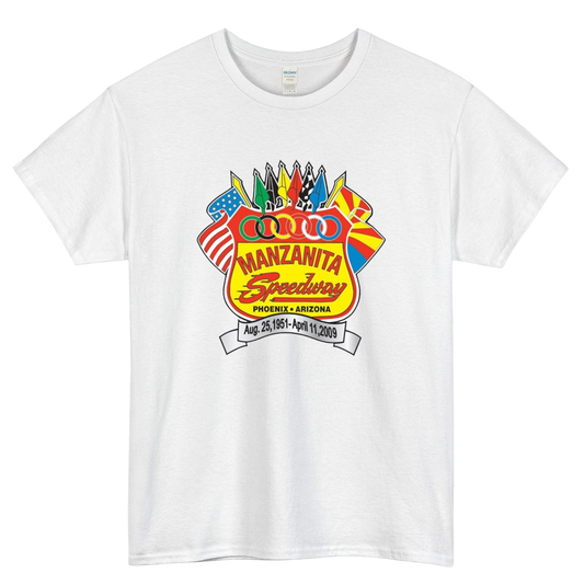 Manzanita Speedway Phoenix Arizona Logo Mens Unisex Short Sleeve T-Shirt Size S-3XL - P