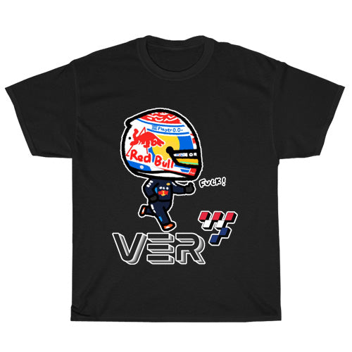 Max Verstappen With Flag Logo Unisex Men's T Shirt Size S to 3XL