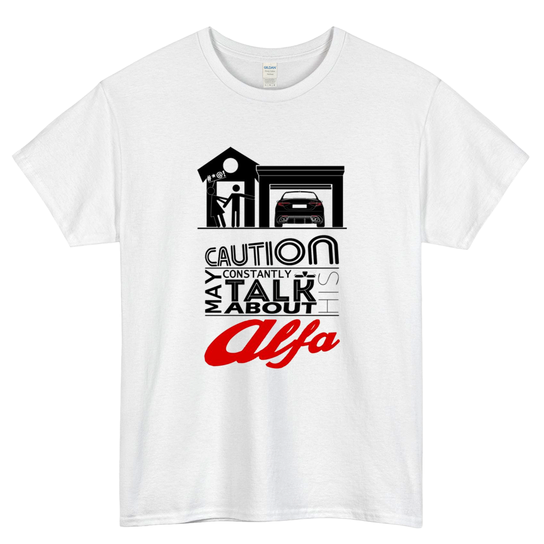 May constantly talk about his alfa Logo Mens Unisex Short Sleeve T-Shirt Size S-3XL - P