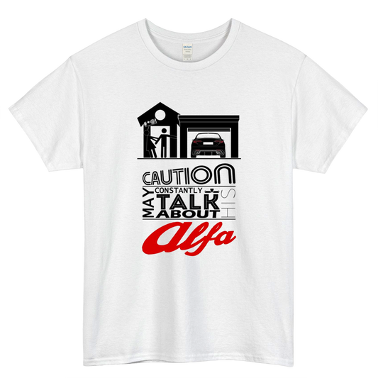May constantly talk about his alfa Logo Mens Unisex Short Sleeve T-Shirt Size S-3XL - P