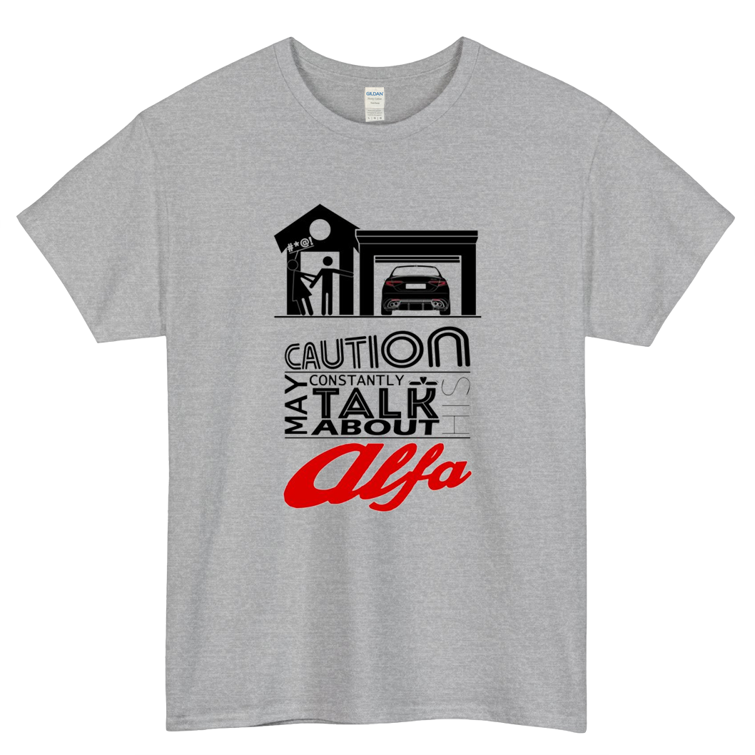 May constantly talk about his alfa Logo Mens Unisex Short Sleeve T-Shirt Size S-3XL - P