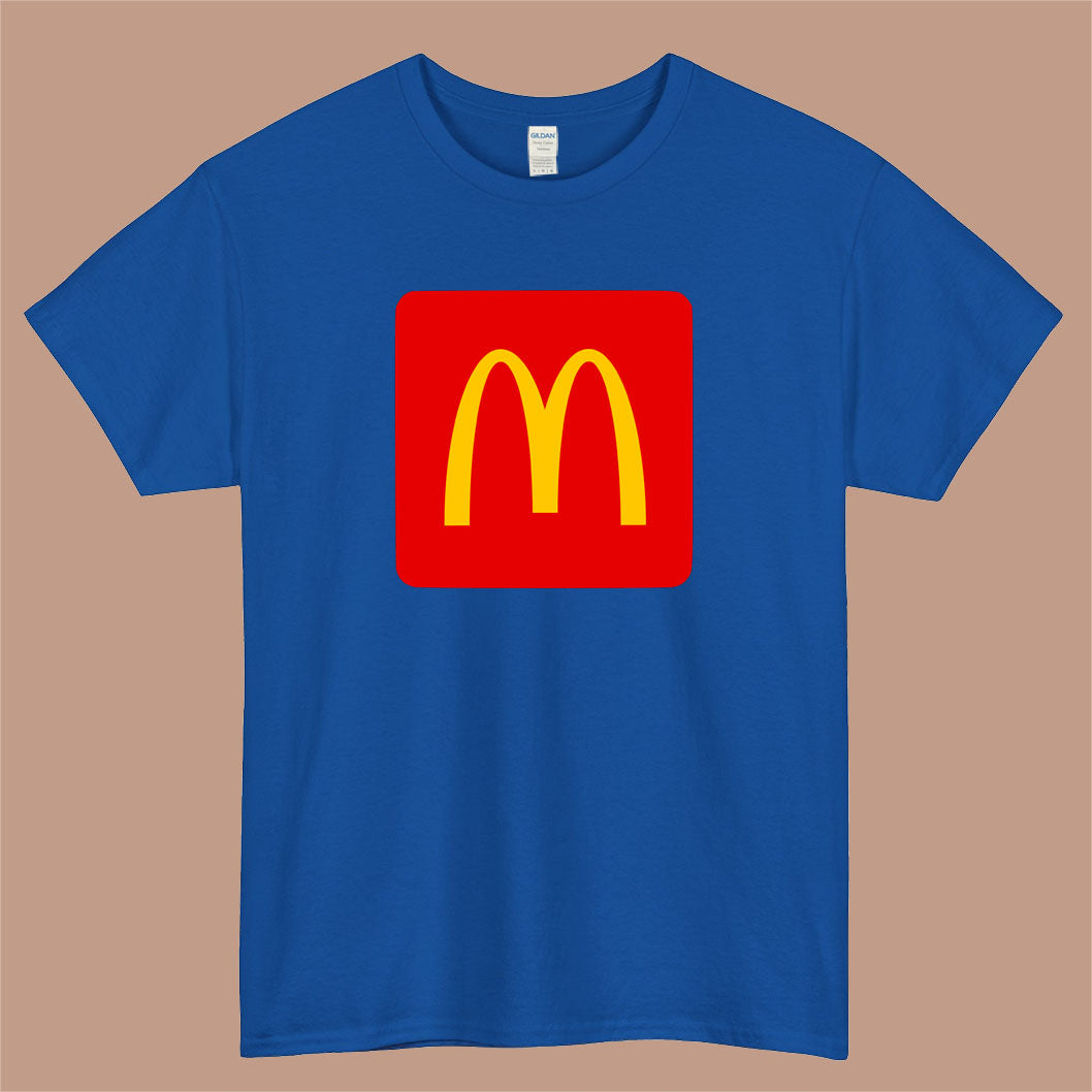 McDonal's 2014 Logo Mens Unisex Short Sleeve Blue T-Shirt Size S-3XL