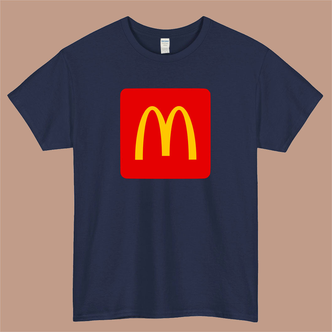 McDonal's 2014 Logo Mens Unisex Short Sleeve Navy T-Shirt Size S-3XL