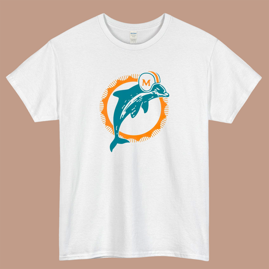 Miami Dolphins Logo Mens Unisex Short Sleeve T-Shirt Size S-3XL - P