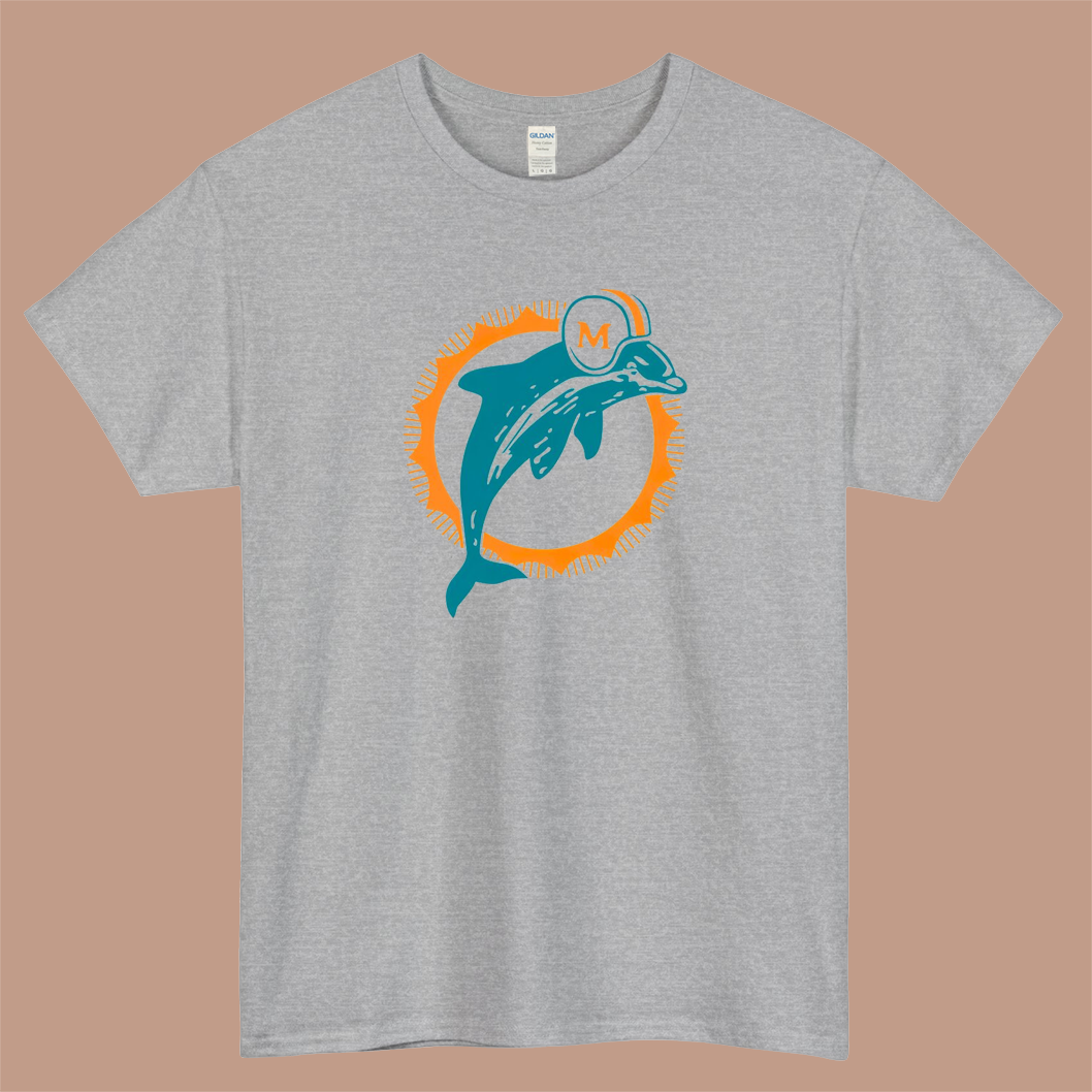 Miami Dolphins Logo Mens Unisex Short Sleeve T-Shirt Size S-3XL - P