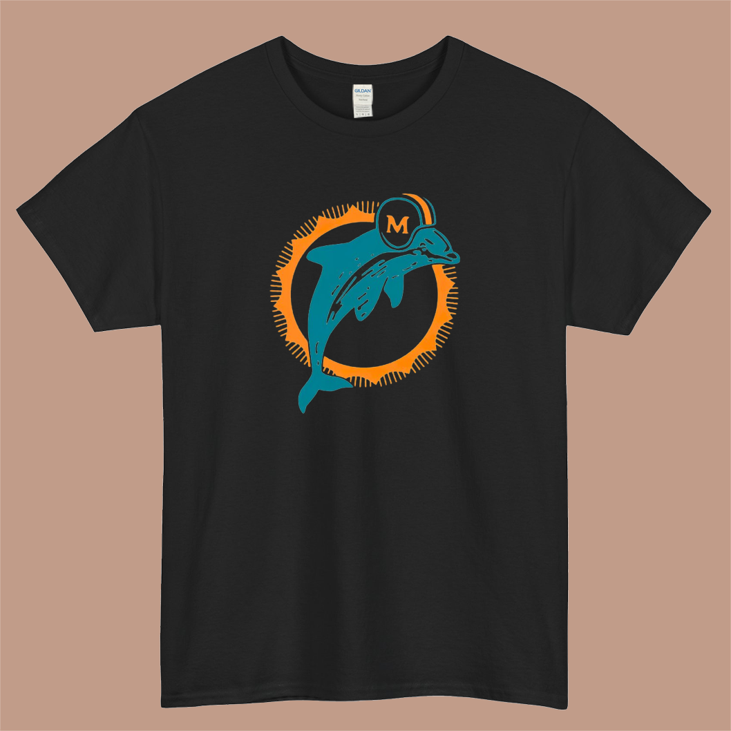 Miami Dolphins Logo Mens Unisex Short Sleeve T-Shirt Size S-3XL - P
