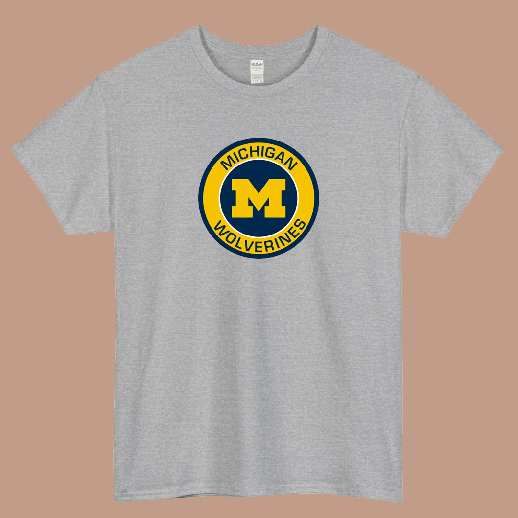 Michigan Wolverine Logo Mens Unisex Short Sleeve T-Shirt Size S-3XL - P
