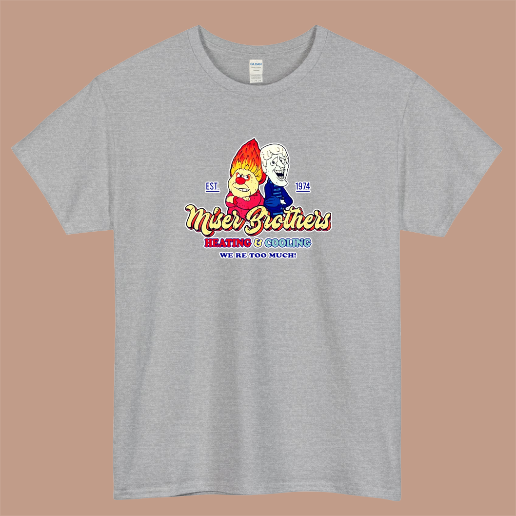Miser Brothers Cooling Heating Logo Mens Unisex Short Sleeve T-Shirt Size S-3XL - P