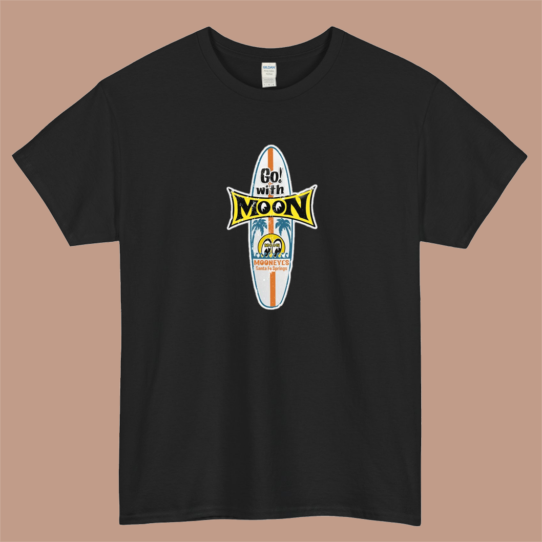Moon Surf Logo Mens Unisex Short Sleeve T-Shirt Size S-3XL - P