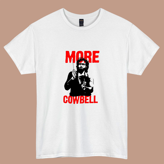More Cowbell logo SHORT SLEEVE T SHIRT S-3XL- P