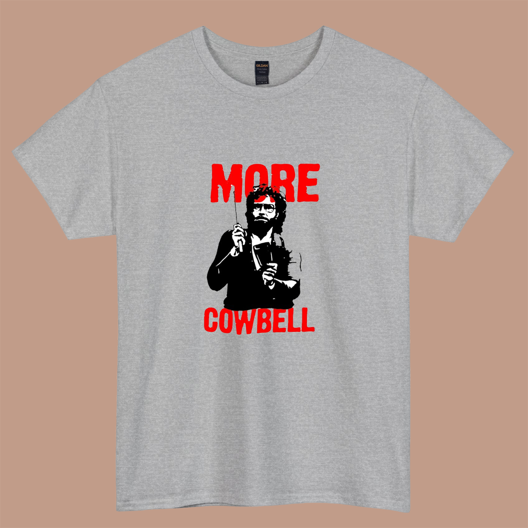 More Cowbell logo SHORT SLEEVE T SHIRT S-3XL- P