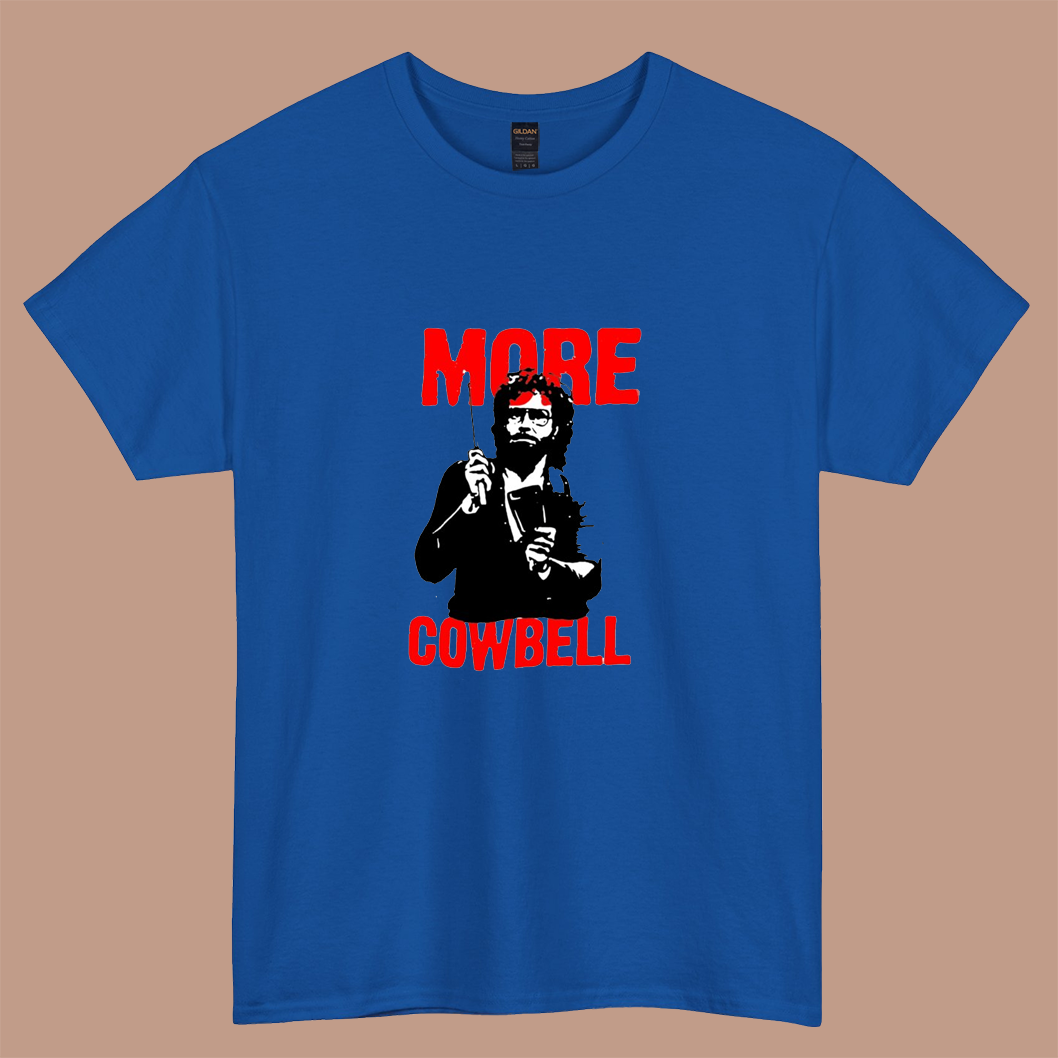 More Cowbell logo SHORT SLEEVE T SHIRT S-3XL- P