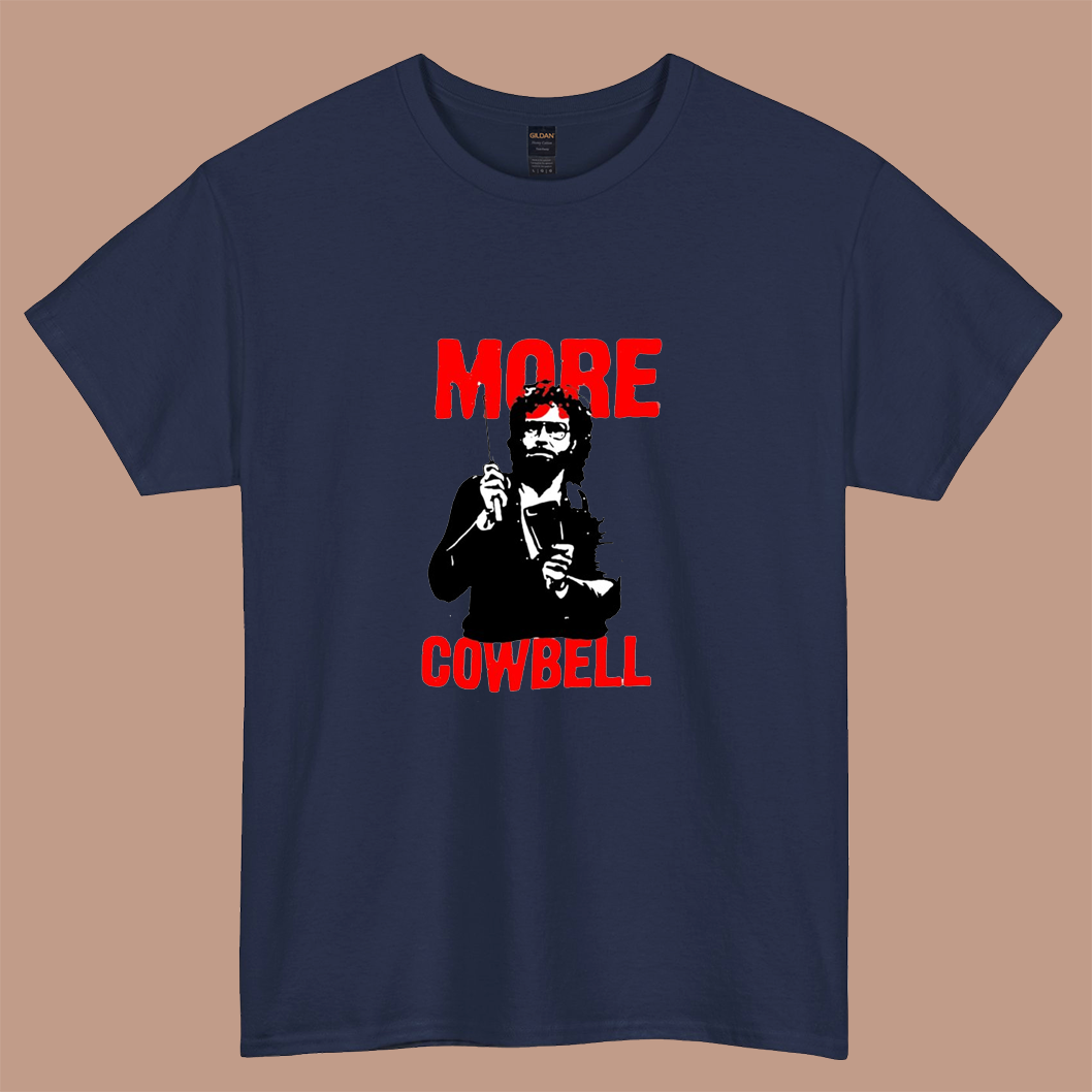 More Cowbell logo SHORT SLEEVE T SHIRT S-3XL- P