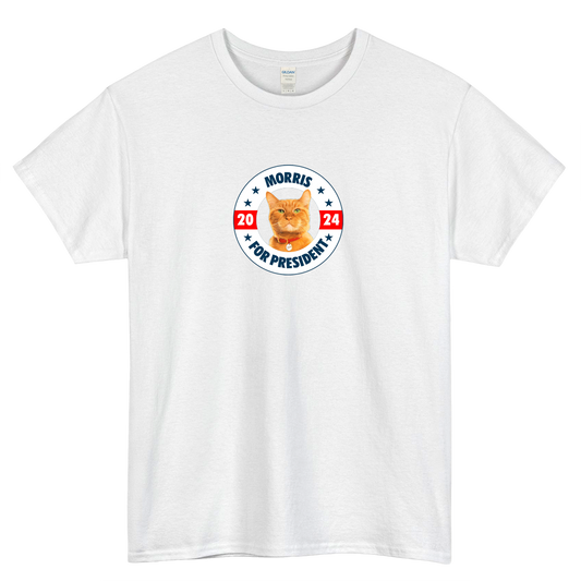 Morris The Cat for President logo SHORT SLEEVE T SHIRT -P