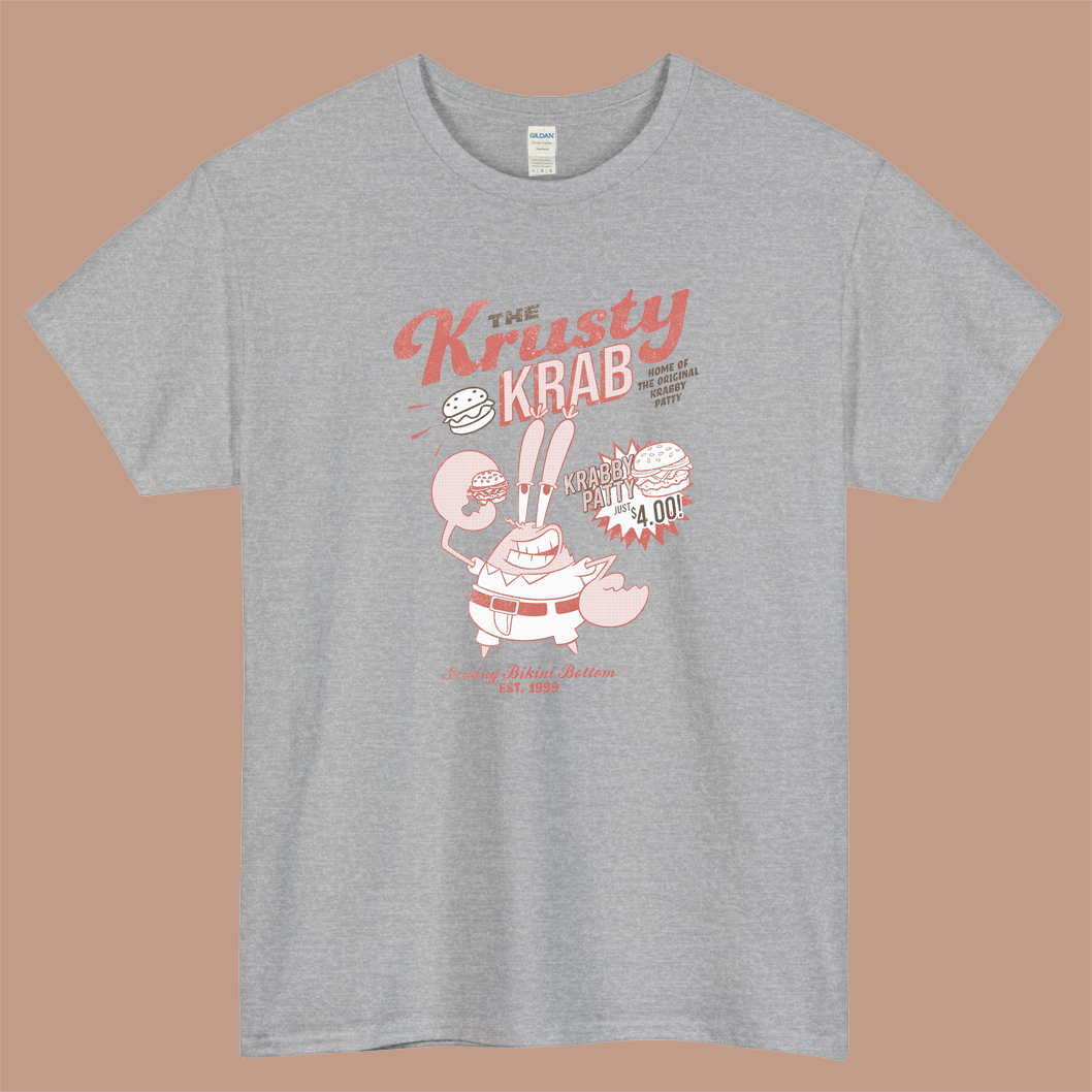 Mr Krabs Krusty Krab Logo Mens Unisex Short Sleeve T-Shirt Size S-3XL - P