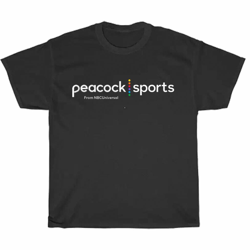 NBC Sports Peacock Broadcast Television Logo Men's Unisex T Shirt Size S to 3XL
