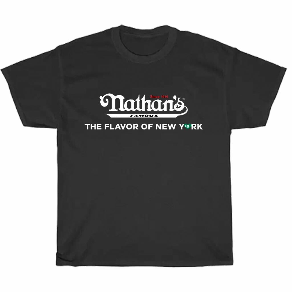 Nathan's Famous Logo Men's Unisex T Shirt Size S to 3XL