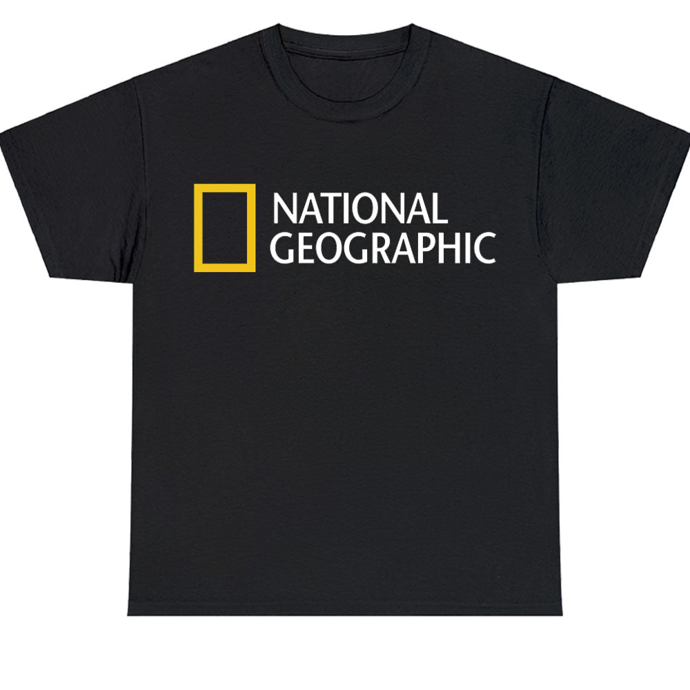 National Geographic Logo Men's Unisex T Shirt Size S to 3XL