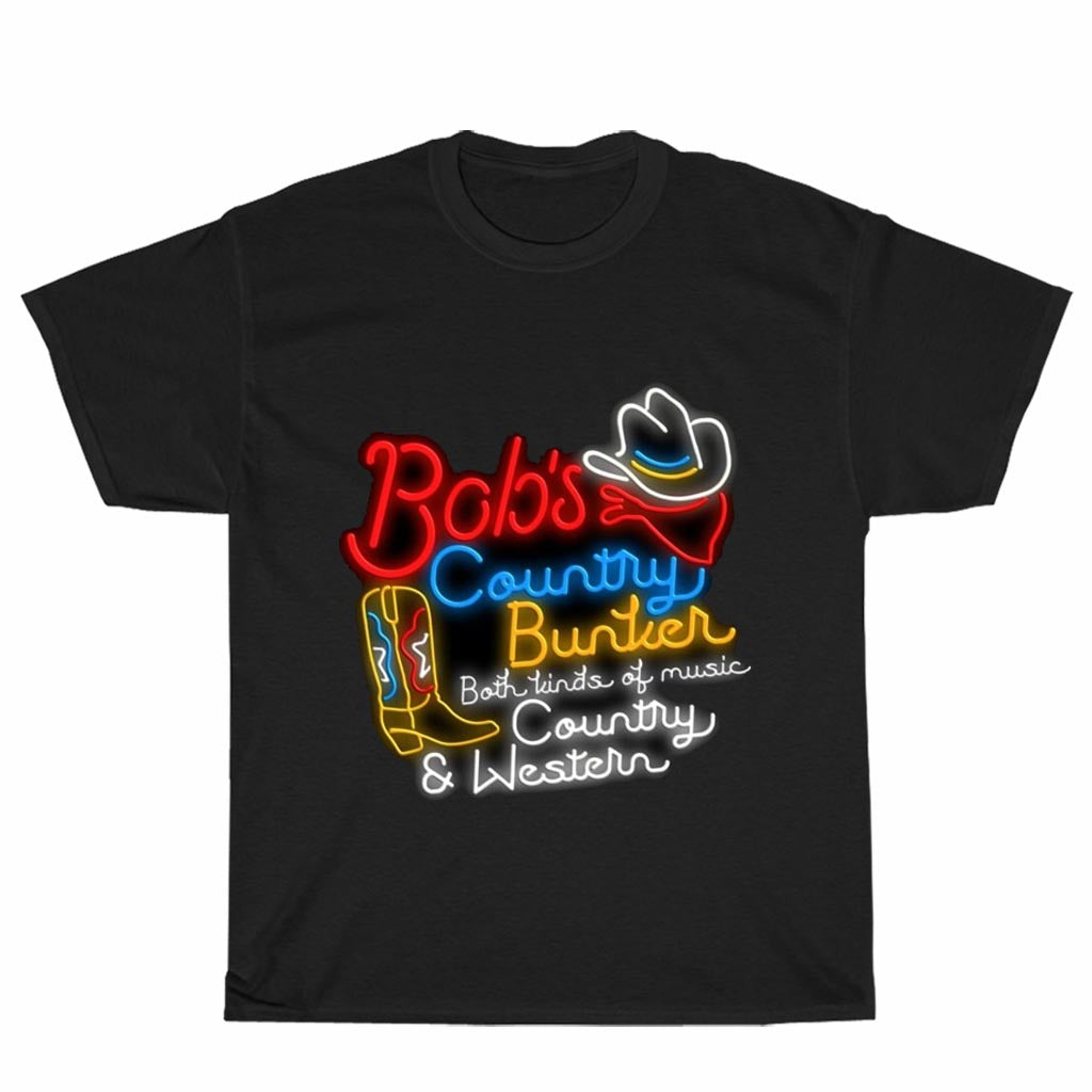 New Bob's Country Bunker Logo Men's Black T-shirt logo Unisex Men's T Shirt Size S to 3XL