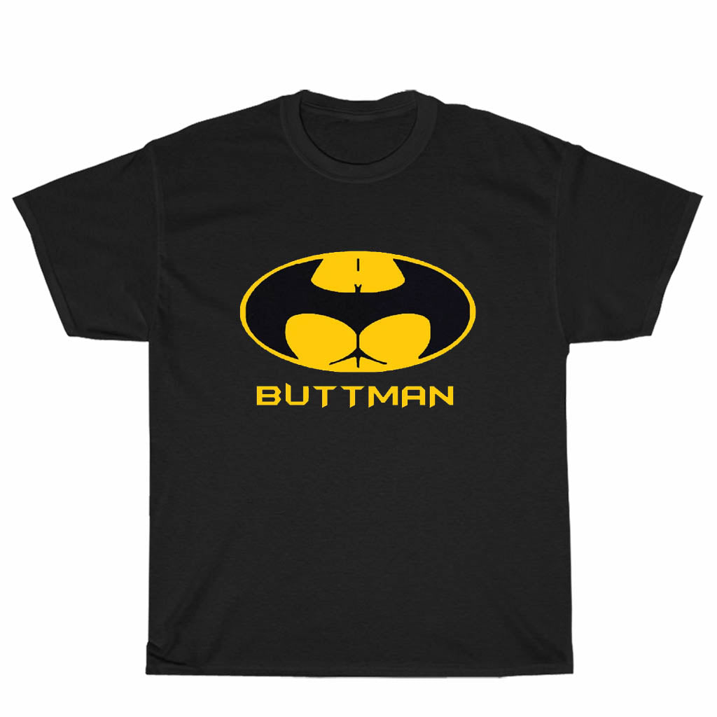 New Buttman Funny Parody Humor Booty Logo Unisex Men's T Shirt Size S to 3XL