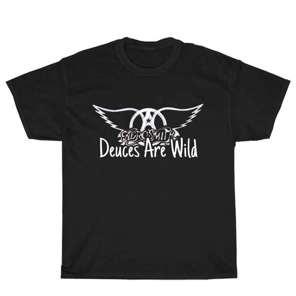 New Shirt Aerosmith 2019 Deuces Logo American Funny Logo Unisex Men's T Shirt Size S to 3XL