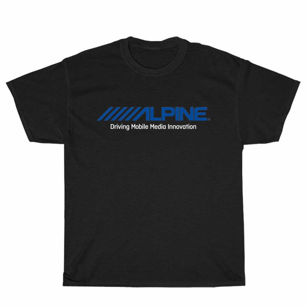 New Shirt Alpine Audio Logo T Shirt American Funny Logo Unisex Men's T Shirt Size S to 3XL