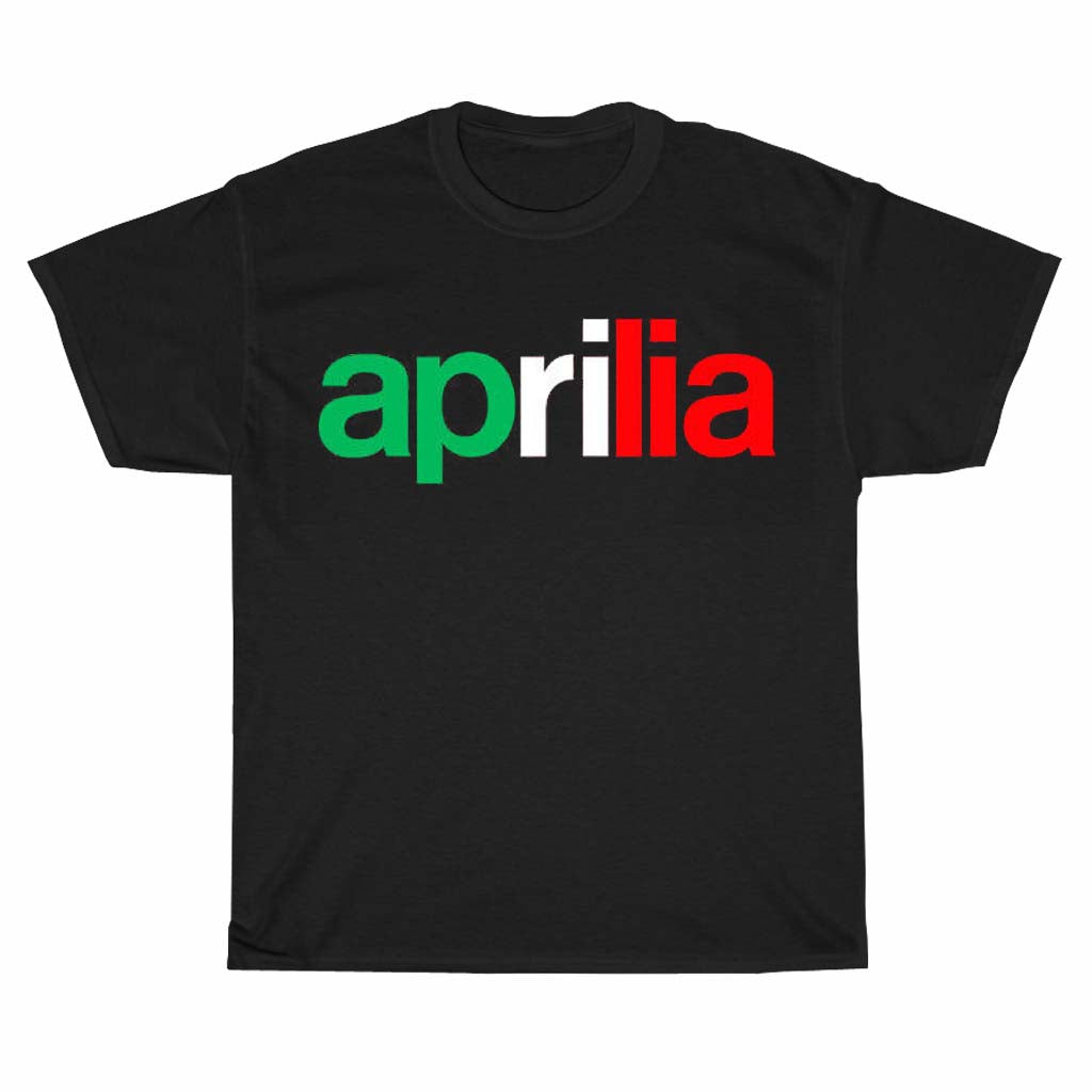 New Shirt Aprilia Italy Flag II Unisex Logo Unisex Men's T Shirt Size S to 3XL