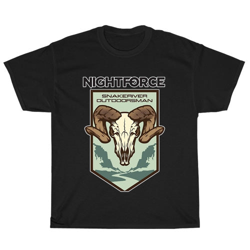 Nightforce Night Force Guns Firearms Logo Mens Unisex Short Sleeve Black T-Shirt Size S-3XL