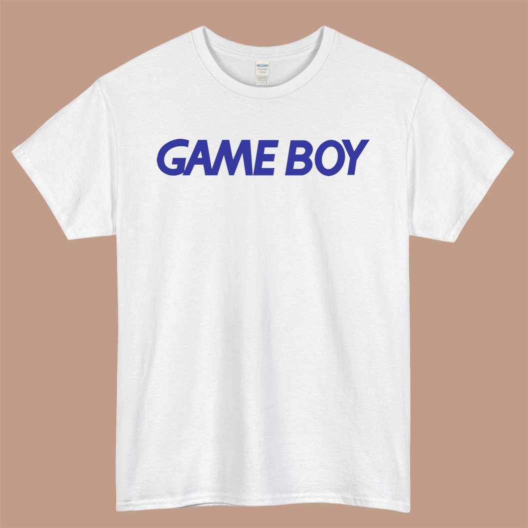 Nintendo Game Boy Logo Mens Unisex Short Sleeve White T-Shirt Size S-3XL