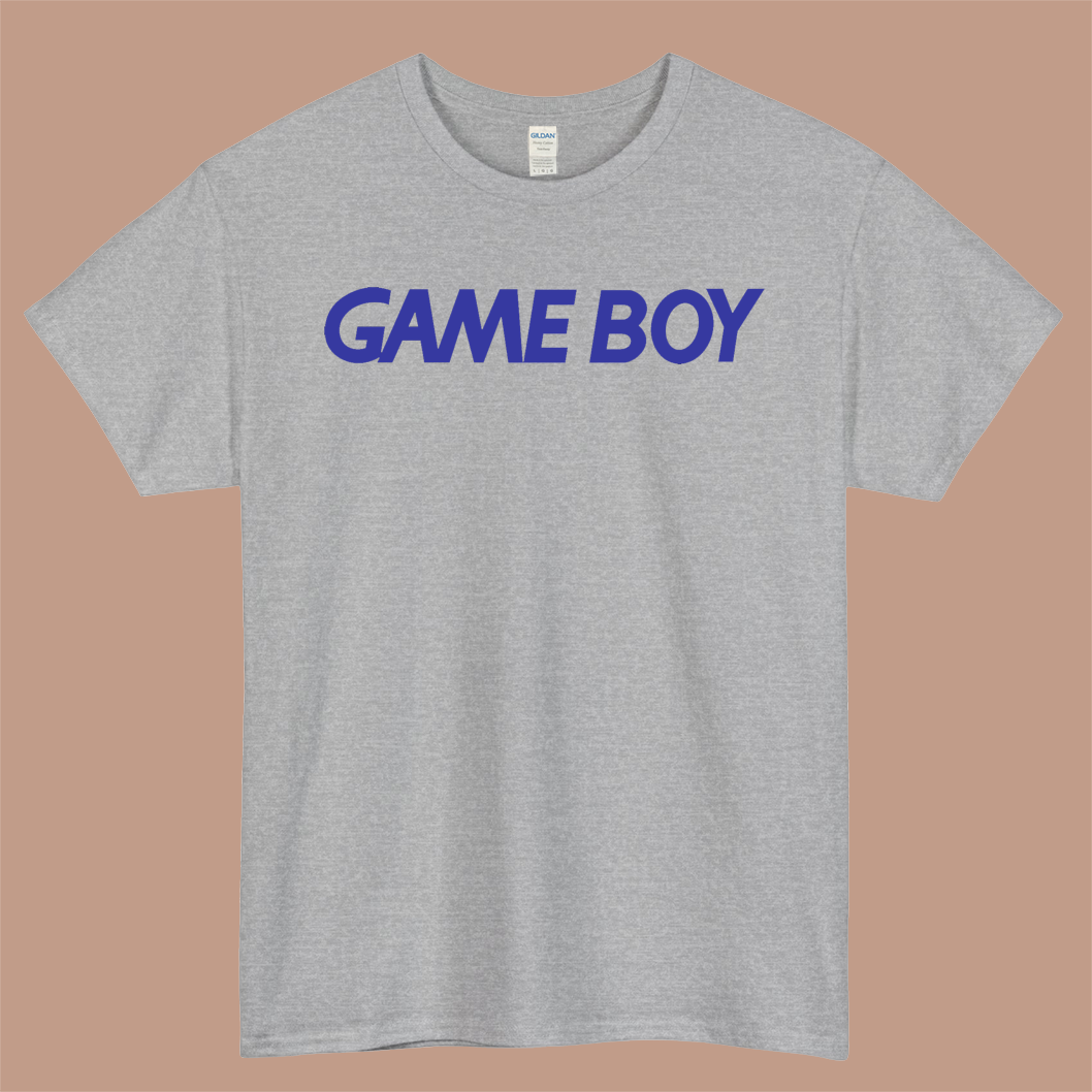 Nintendo Game Boy Logo Mens Unisex Short Sleeve Gray T-Shirt Size S-3XL