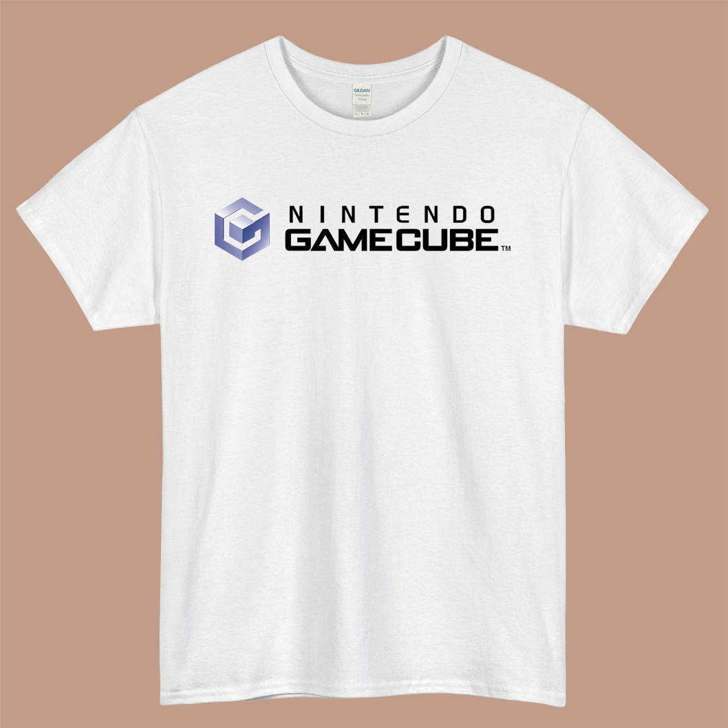 Nintendo Gamecube Logo Mens Unisex Short Sleeve White T-Shirt Size S-3XL