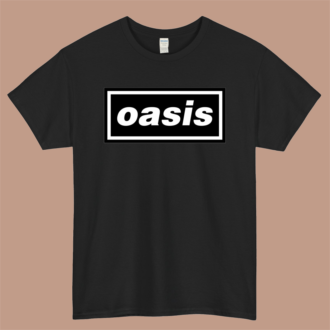 OASIS Band Logo Mens Unisex Short Sleeve Black T-Shirt Size S-3XL