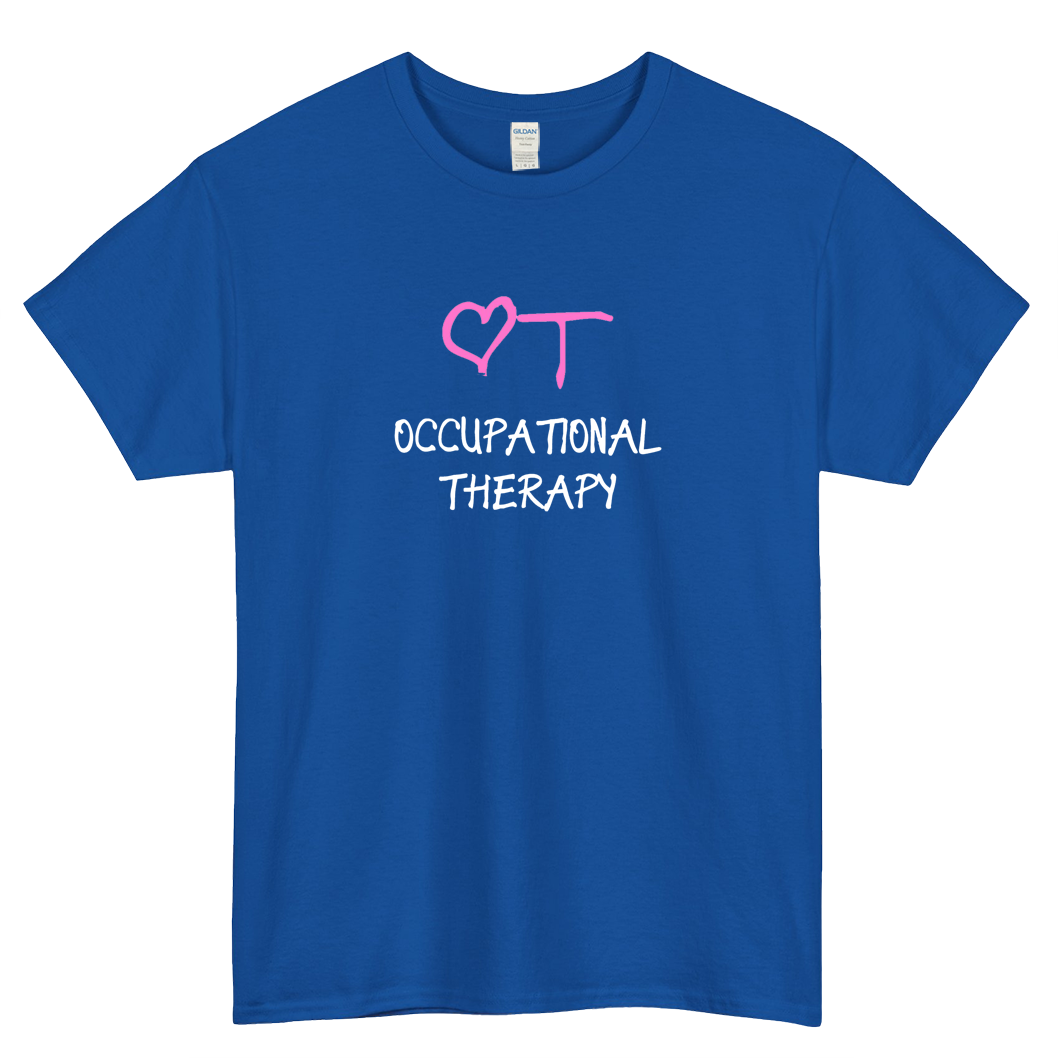 Occupational Therapy Love Heart Short Sleeve T-Shirt Size S-3XL -P