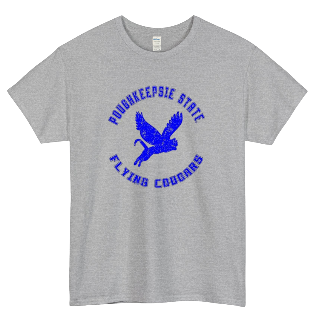POUGHKEEPSIE STATE FLYING COUGARS Logo Mens Unisex Short Sleeve T-Shirt Size S-3XL - P