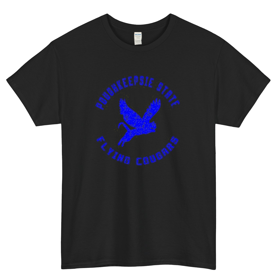 POUGHKEEPSIE STATE FLYING COUGARS Logo Mens Unisex Short Sleeve T-Shirt Size S-3XL - P