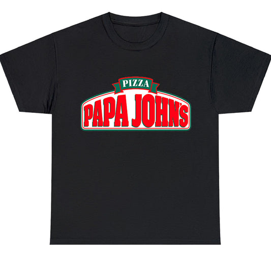 Papa John's Pizza Logo Men's Unisex T Shirt Size S to 3XL