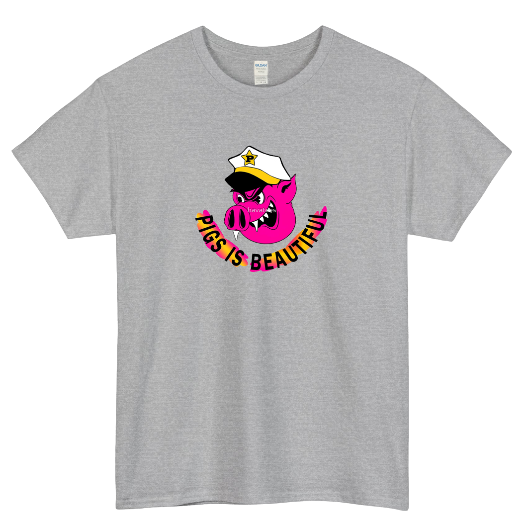 Pigs is Beautiful Captain  LOGO SHORT SLEEVE T SHIRT -P