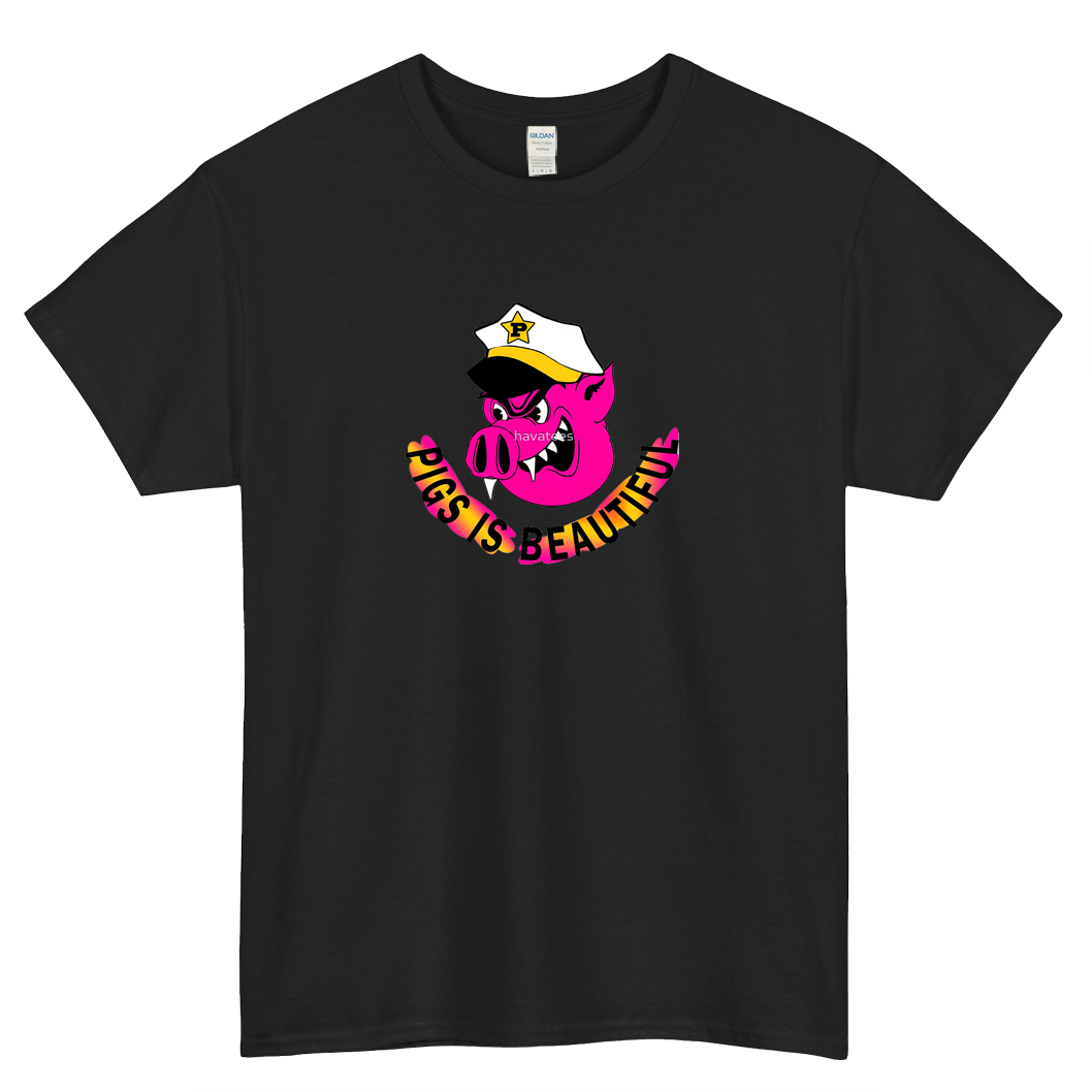 Pigs is Beautiful Captain  LOGO SHORT SLEEVE T SHIRT -P