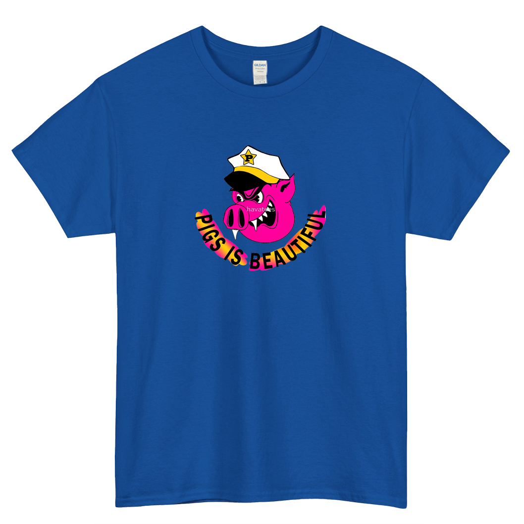 Pigs is Beautiful Captain  LOGO SHORT SLEEVE T SHIRT -P