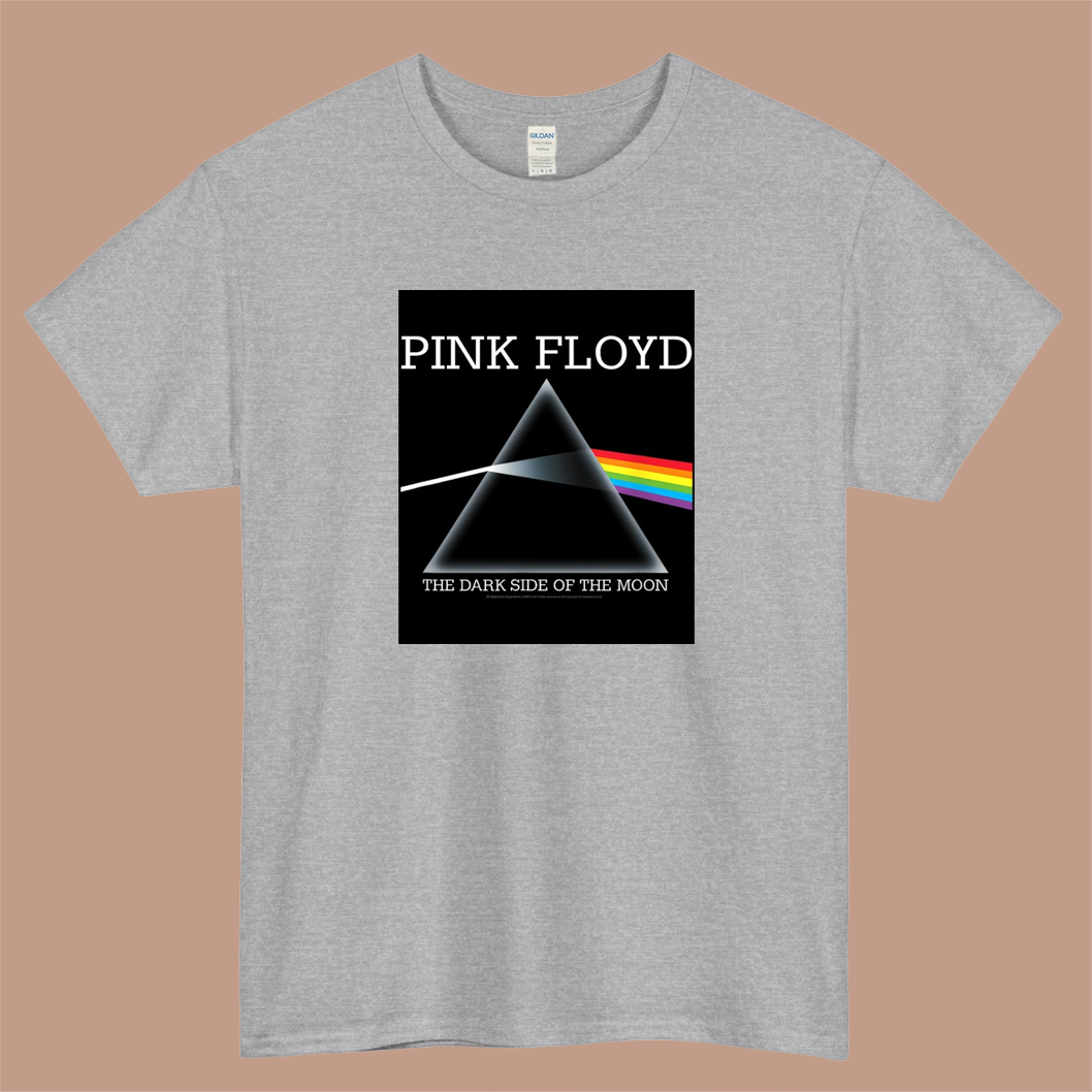 Pink Floyd - The Dark Side Of The Moon Logo Mens Unisex Short Sleeve T-Shirt Size S-3XL - P