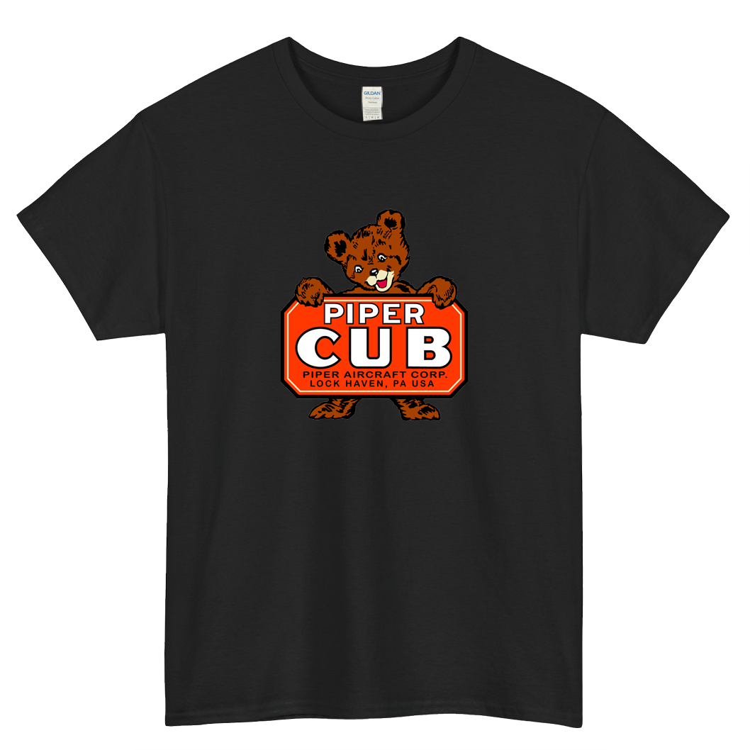 Piper Cub Aircraft Airplane Short Sleeve T-Shirt Size S-3XL -P