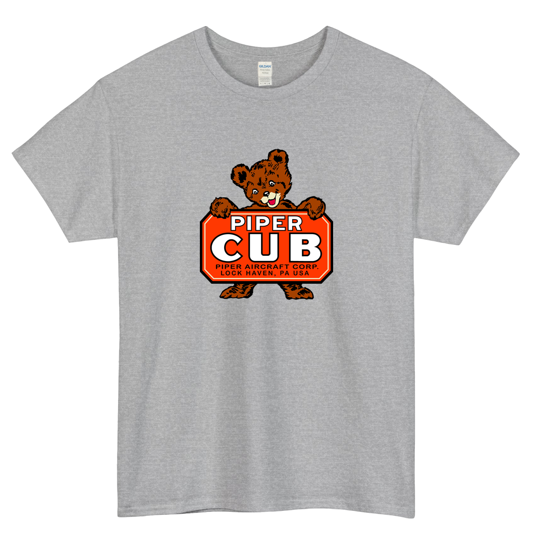 Piper Cub Aircraft Airplane Short Sleeve T-Shirt Size S-3XL -P