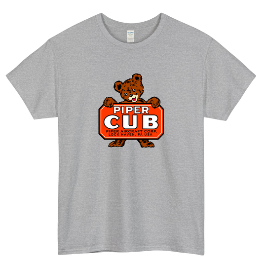 Piper Cub Aircraft Airplane Short Sleeve T-Shirt Size S-3XL -P