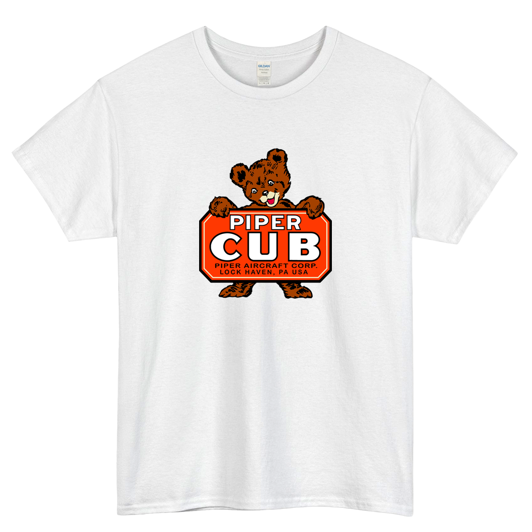 Piper Cub Aircraft Airplane Short Sleeve T-Shirt Size S-3XL -P