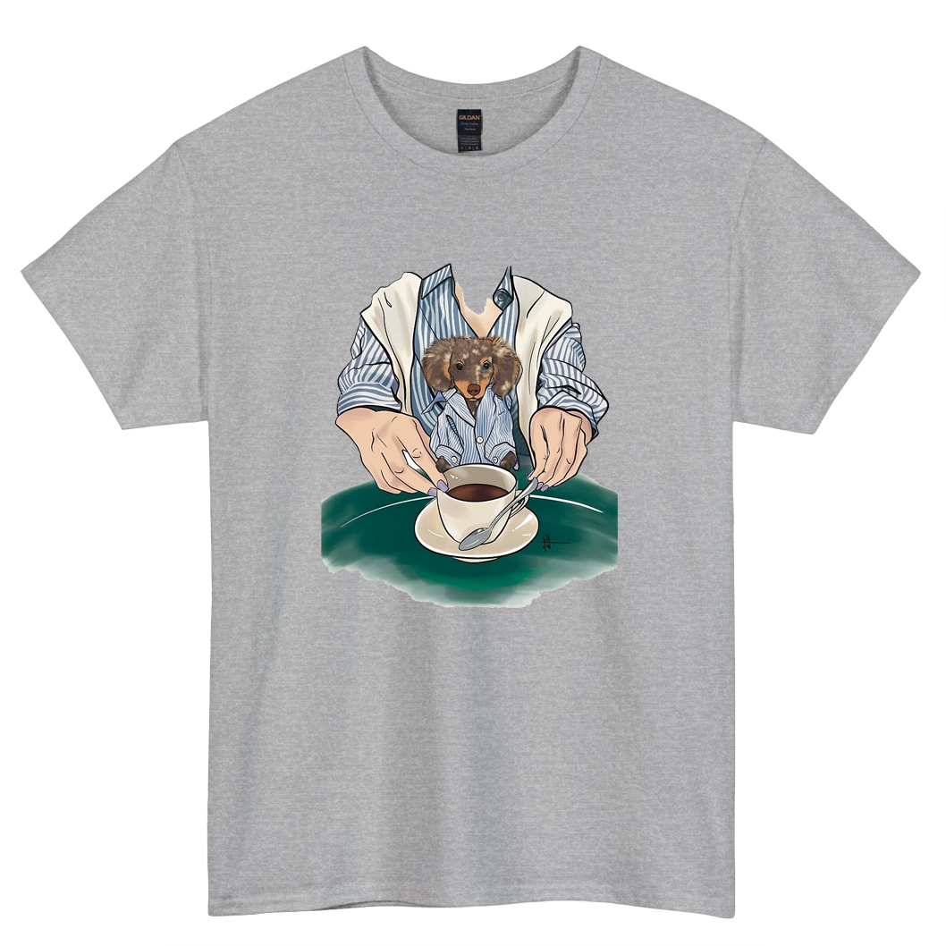 Puppy morning routine logo short SLEEVE T SHIRT -P