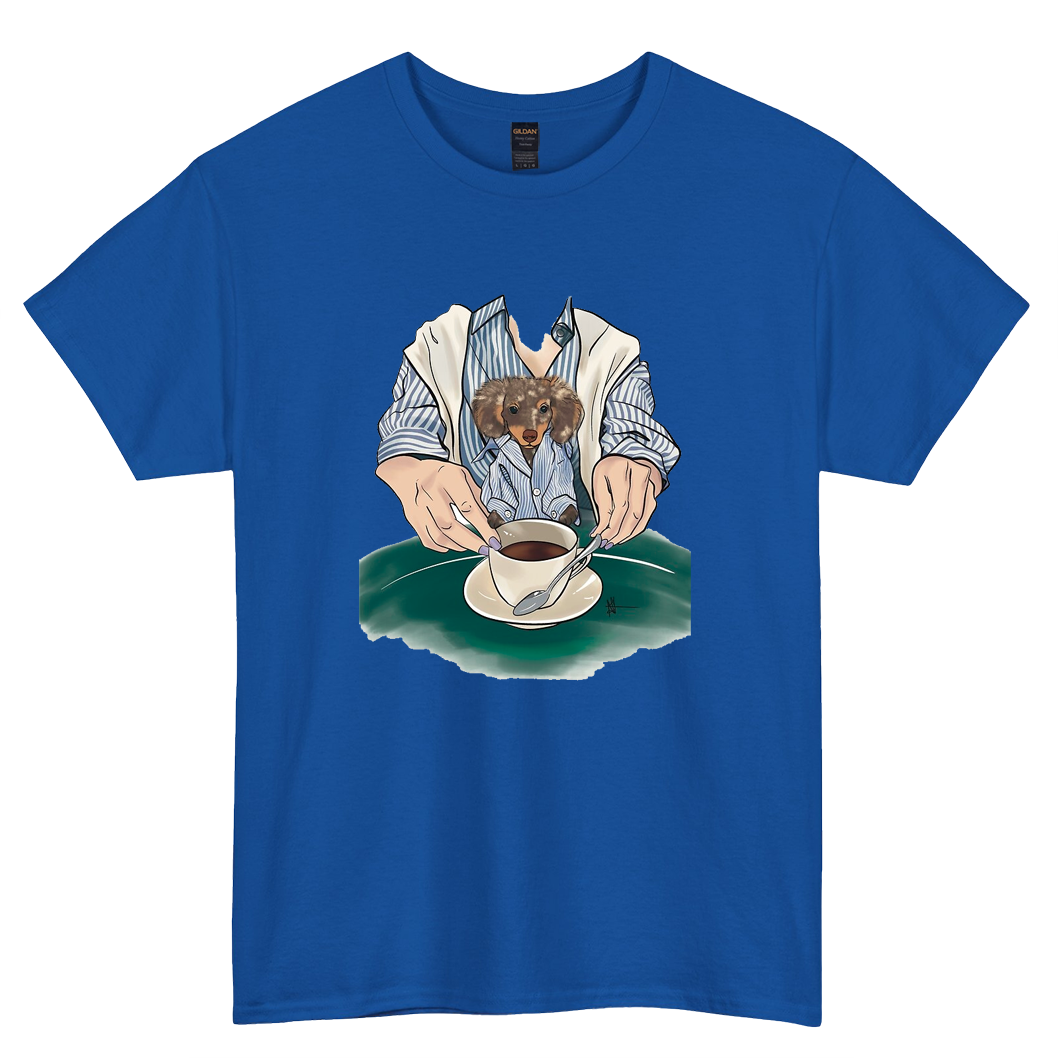 Puppy morning routine logo short SLEEVE T SHIRT -P