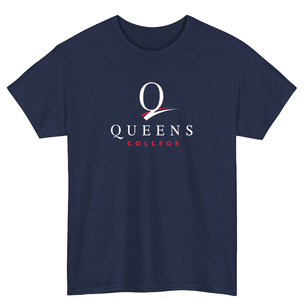 QUEENS COLLEGE LOGO short sleeve t shirt S-3XL - P