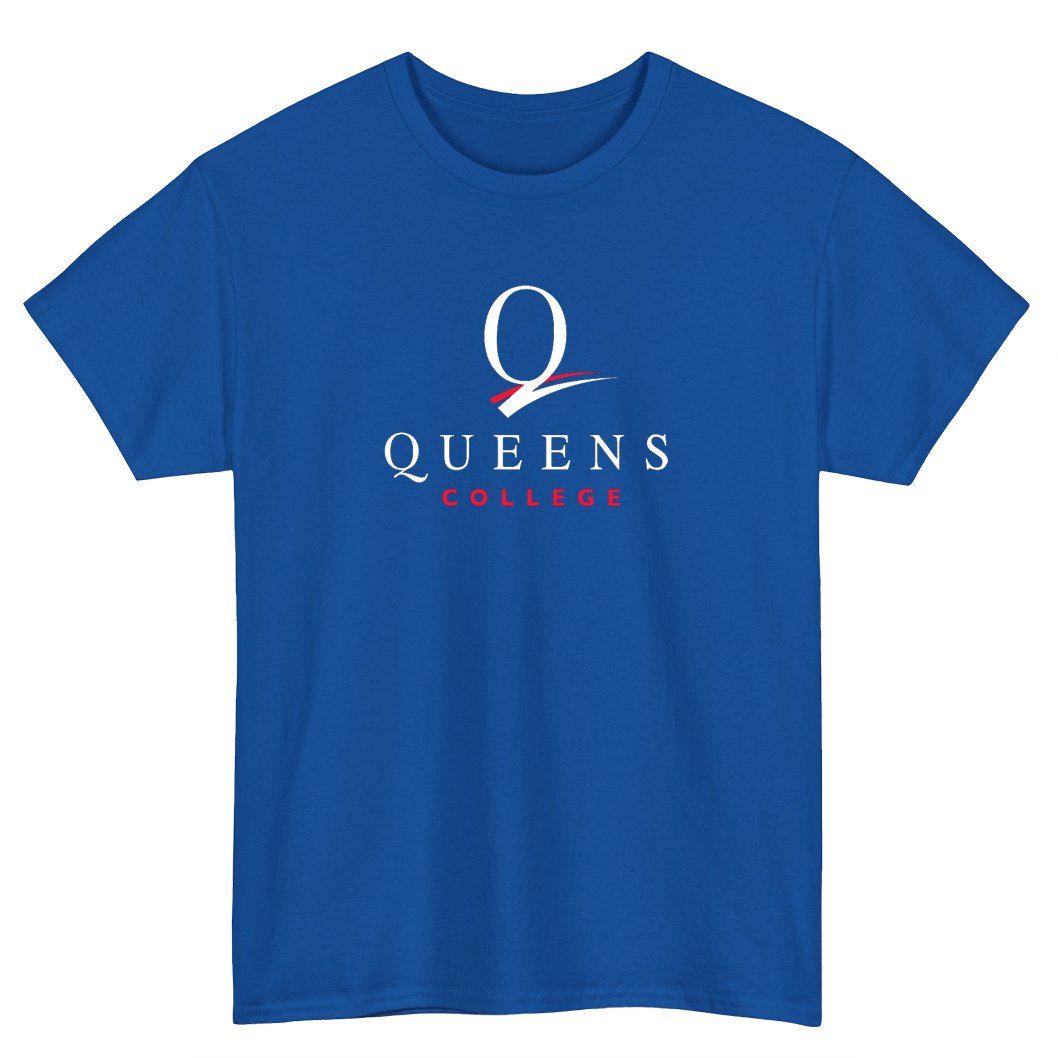 QUEENS COLLEGE Logo short sleeve t shirt S-3XL - P